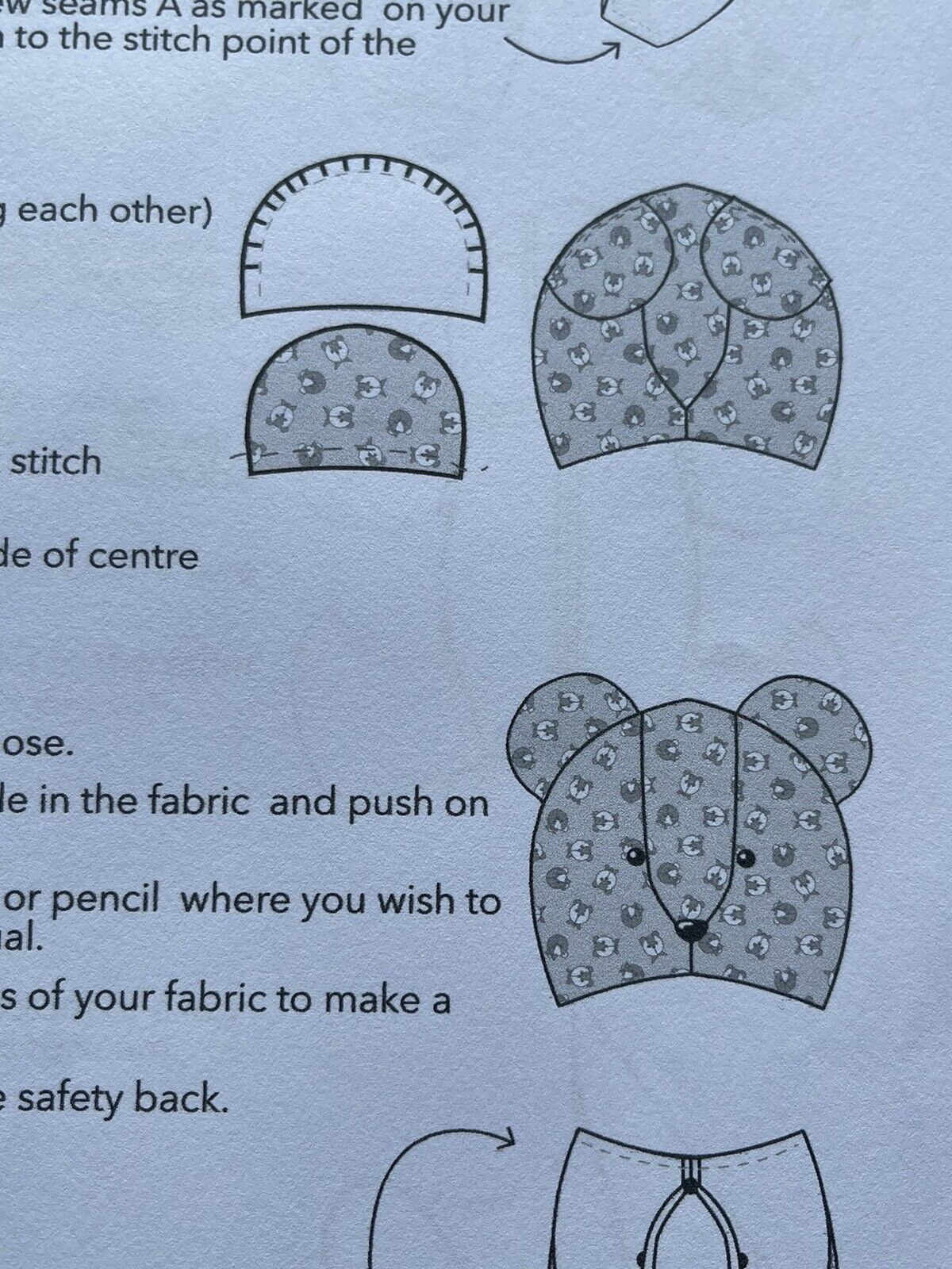 PDF Memory Bear Sewing Pattern New Design Full Instructions & Video Tutorial (Medium Bear).